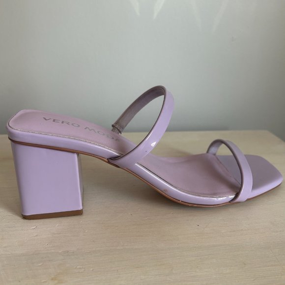 Vero Moda Lilac Purple Square Toe Strappy Heeled Sandals Size 39 - Picture 4 of 7